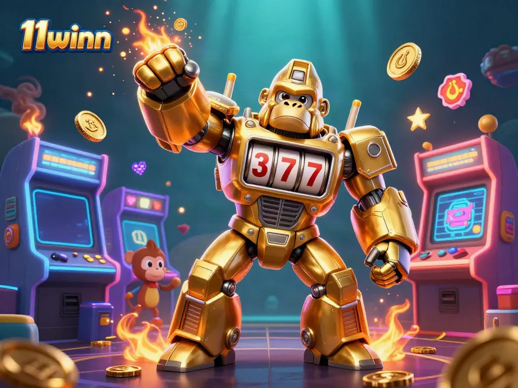 Experience exhilarating gaming action with the dynamic scenes of 11winn's vibrant casino world.
